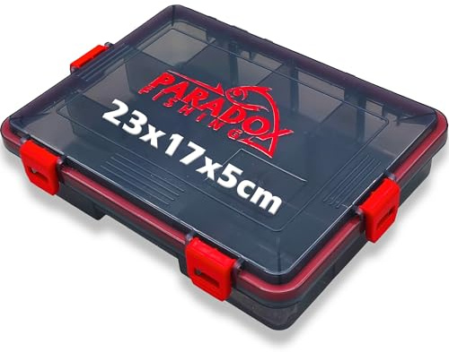 Paradox Fishing wasserdichte Köderboxen I S 23x17,5x5cm I Angelbox Köderbox Angeln Angelkoffer groß Tackle Box Angeln Angelkasten - für Angelzubehör