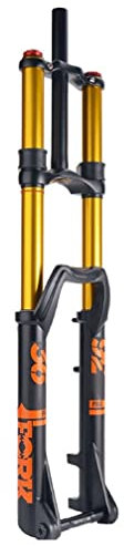 ZJHAHJY Mountainbike Federgabel Downhill 26 27,5 29 Zoll Doppelschulter Fahrrad Luftgabel 160 mm Travel Rebound Adjus Scheibenbremse 1-1/8 Steckachse 20 x 110 mm (Gold, 29 Zoll)