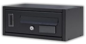 MOHOME Cassetta Postale Esterno Condominiale Antracite Componibile Modulare Orizzontale Ferro Pesante 1 Scompartimento Dimensioni 30 x 17 x 12 cm Apertura Frontale Interno Doppia Chiave Sicurezza