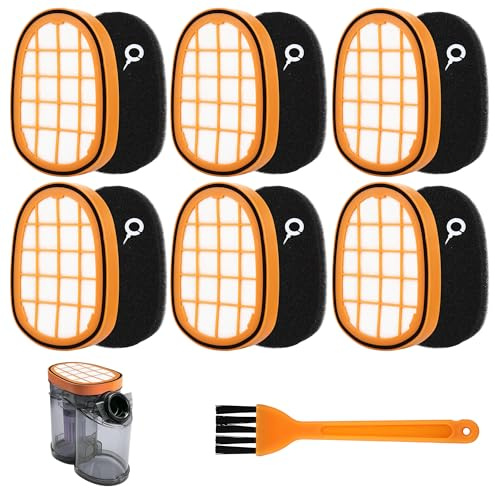 6 Stück StaubsaugerFilter für PhilipsSet,Ersatzfilter für Philips FC5005/01für PhilipsSpeedPro Max Aqua Akkusauger FC6723/01 FC6901-FC6904 XC7042/01 XC8045/01 XC8147/01FC6812/6814/6822/6823/6827/6908