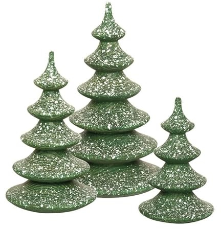 Kuhnert Drechslerei 3er Set Dekobäume/Deko aus Holz für Mäxchen - Größe: ca. 14 cm, 11,5 cm und 9,5 cm - Made in Germany