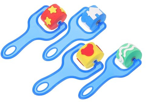 SHINEOFI 4pièces Tampons De Peinture Éponge pour Garçon Fille Outil Léger Ergonomique Et Portable pour Dessins Et Graffiti Fournitures Artistiques pour Garçons Et Filles