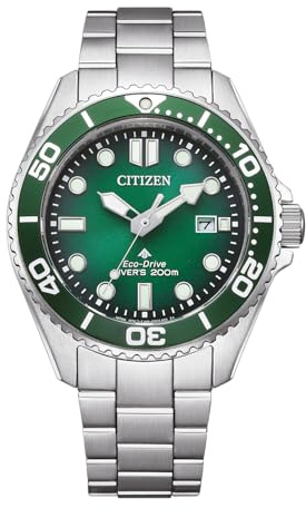 Citizen Promaster Eco-Drive Diver Herrenuhr 40.55 mm, BN0269-50W | Eco-Drive Solar, Keine Batterie Nötig, Saphirglas, 20 bar Wasserdicht, 180 Tage Gangreserve, Datum, Edelstahlband