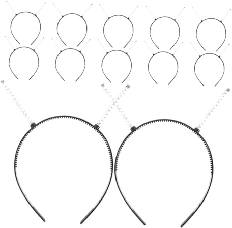 Mikinona Fascia per Chioma Molla in Plastica 12 Pezzi, Accessori Fai da Te, Design Sicuro e Creativo per Donna, Adatta a Diverse Occasioni e Stili