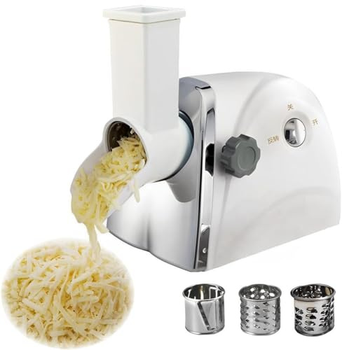 Rallador eléctrico de queso y cortador de verduras para cortar y triturar, ideal para cocinas comerciales y domésticas