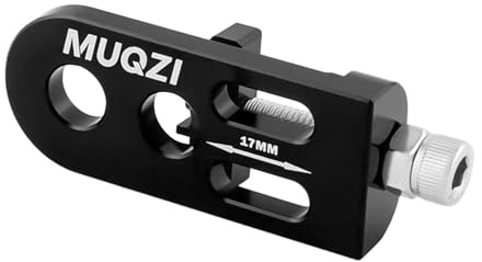 Fenteer Tensor de Cadena para Bicicleta, Protector de Cadena para Bicicleta de Una Sola Velocidad, Ajuste Universal, de Cadena de Aluminio para Bici, Negro
