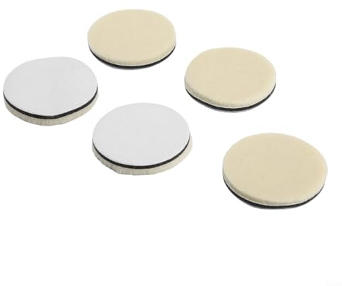 Eawfgtuw Woll-Polierpads für Autopolierer und Glaspolierwerkzeuge, 7,6 cm Durchmesser, Filzscheiben zum Reinigen und Veredeln, 5 Stück