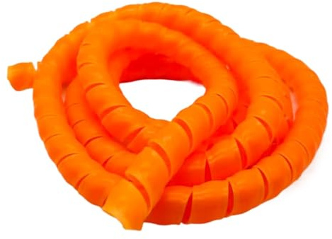Styire 1 Meter Spiral Cable Sleeve Flexible Wire Protection Tubing Cable Management Wiring Harnesses Guard Cover(Orange,ID 12mm)