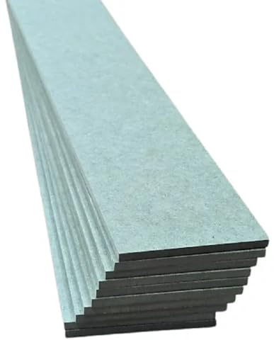 Moisture Resistant FULL Shaker Moisture Resistant (10x100) cm 6mm MR Wall Panelling Kit | DIY Paintable Easy Install Panel for Feature Walls, Wainscoting, Bedrooms & Joineries (Green, Pack of 20)