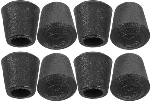SUPVOX 8 Pezzi Proteggi Gambe Sedie in Gomma Nera 10mm Antiscivolo e Ammortizzante, Copri Gambe Mobili Rotondi per Pavimenti in Legno, per Sedie e Tavoli