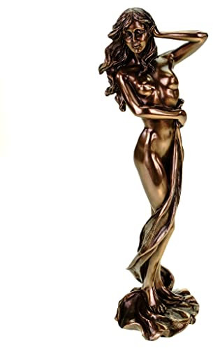 Veronese by Joh. Vogler GmbH Female Nude Woman Lets Her Cloth Sink Slowly Down Figure Sculpture