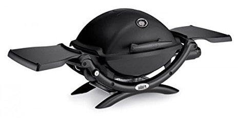 Weber Q 1200 - Barbecue a gas, colore: Nero + Piastra Weber