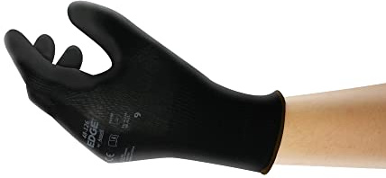 Ansell EDGE 48-126 Gants de Travail Multi-Usage, Protection Polyvalente, Bricolage, Peinture, Mécanique, Manutention, Lavable, Blanc (12 Paires)