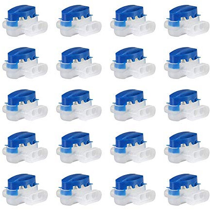 Surenhap Kabelverbinder, Wasserdicht Kabelklemmen für Mähroboter, Gardena Rasenmäher Mähroboter Rasenroboter Kabel Verbinder Garten & Outdoor (20 Stück)