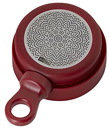 AdHoc TE34 Magnetischer Teefilter mit Abtropfständer MagTea, rot, Kunststoff/Edelstahl