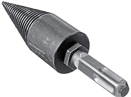Log Wood Splitting Hammer Drill Splitter Cone Kindling Firewood Hand Stick Drill (Square Shank)