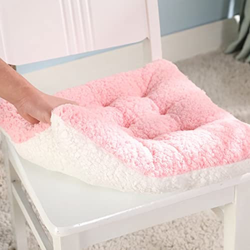 Yadlan Sitzkissen Gartenstuhl 2er Set, Stuhlkissen Bunt Set, Stuhlauflagen Garten Waschbar, Sitzkissen Stuhl Outdoor, Quadratisches StrapazierfäHiges Dick Stuhlauflagen Rosa A