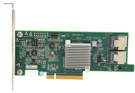 PCI E X8 Array Card,PCI E X8 Disk Array Card, SAS 2308 6G 2 SAS Mini Interface Support 16T Disk HBA Disk Array Card for Databases Server Disks