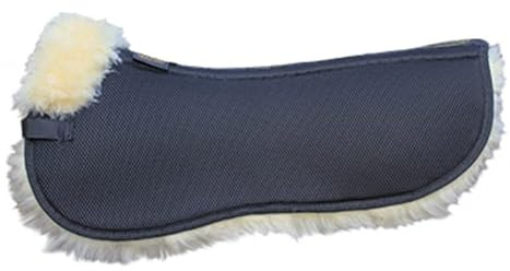 Euroriding AirTec Sattelkissen Lammfell, Größe:M, Farbe:schwarz/Natur