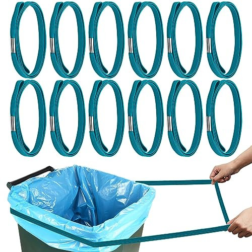 Wesnoy 12 Stück Gummibänder, passend für Mülleimer im Freien, blaue Farben