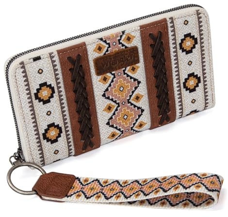 Montana West × Wrangler Wristlet Western Wallet Boho Aztec Credit Card Holder Gifts for Women Ladies Female WG2202-W006CF