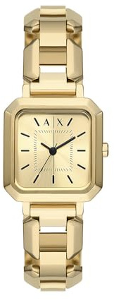 Armani Exchange Watch for Women, Quarz Dreizeigeruhrwerk und 27 mm Gehäusegröße mit Edelstahlarmband