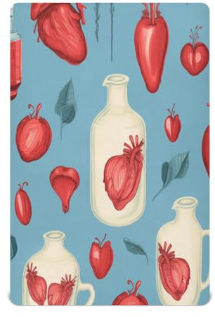 Sábanas para cuna, con corazones y biberón, sábanas elásticas y portátiles para bebé pequeño, transpirable, suave, sábana de colchón para cuna para niñas y niños
