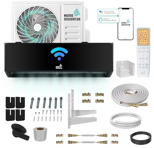 Homeinnovator Quick Connect 12000 BTU Split Klimaanlage und Heizung - Energieeffiziente 230V Mit Komplettem Installationssatz - Inverter-Technologie