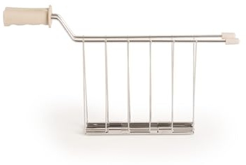 CREATE/JEU DE 2 COLLIERS DE GRILLE Sable/Accessoire pour faire des sandwichs en Toast Retro M, sans risque de brûlures, en Acier Inoxydable
