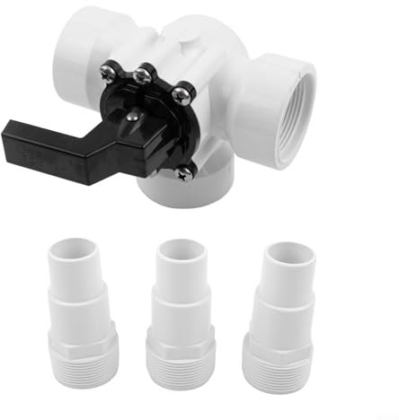 Vanne de dérivation 3 voies 4517 - Kit de raccordement pour tuyaux de piscine - Pour modules solaires, lits à air, pompes à air, accessoires de piscine