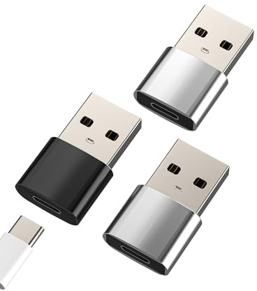 Adattatore USB C femmina a USB-A maschio(3 pack) per Apple iPhone 16 15 cavo Type-c ricarica spina caricatore connettore OTG 3.0 compatibile per Samsung accessori tipo c android cellulare per iPad