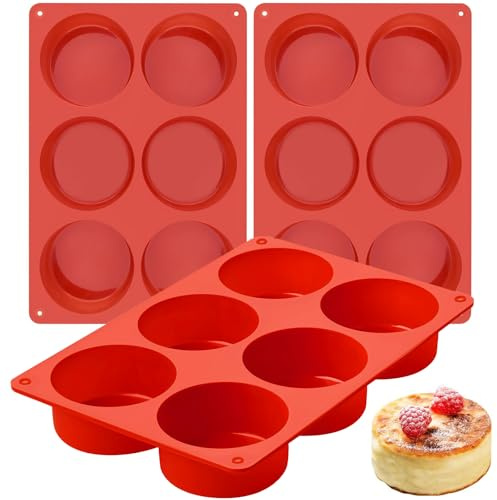 Moldes de silicona para huevos de 3 pulgadas de profundidad, moldes de Starbuc para bocados de huevo, moldes de silicona para salpicaderos, moldes de silicona Sous Vide, bandeja redonda para