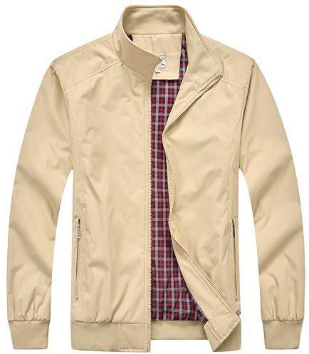 Blu Apparel Mens Harrington Jackets Bomber jacket men Sports Smart Casual Spring jackets for Men UK Black Navy S M L XL 2XL (UK, Alpha, XXL, Regular, Regular, Beige)