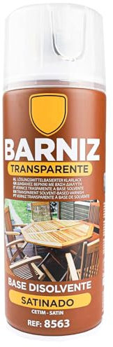 various Pintura Spray Barniz Satinado de 400 ml Adecuado para las Superficies de Metal, Madera y Plástico Pack de 1 Unidad