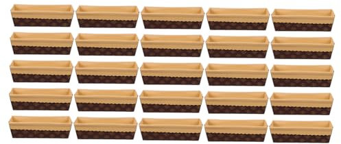 Genérico Molde Desechable para Hornear 25piezas Antiadherente Rectangular Papel para Pan Adecuado para Panaderías y Pastelerías Utensilios De Cocina Bandejas para Tartas