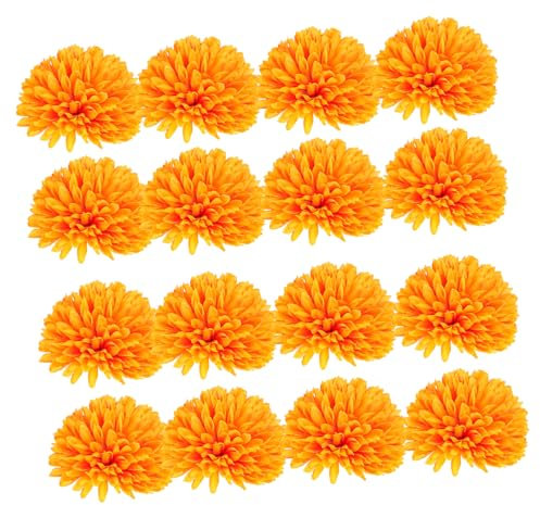 Homoyoyo Large Artificial White Chrysanthemum Flowers 50 Pcs Diy Silk Flowers for Garden Decor Wedding Party