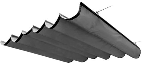 WIGING Retractable Wave Sun Shade Sail, PU Polyester Fabric Rainproof UV And Sun Protection Roof Shelter With Mounting Kit For Pergola Porch Terrace Garden
