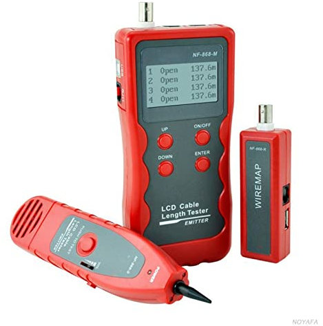 Probador de Cable de Red NF-868 Tracker de Alambre Digital Multiuso Mida la Prueba de Longitud de Longitud de búsqueda de la Red Probador de Cable de Red Buscar lineas Reparaciones del hogar