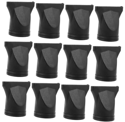 DEARMAMY 12 Pezzi Ugello Per Asciugacapelli Bocchetta Per Lo Styling Chioma 4,35-4,5 Cm in Nylon Nero Accessorio Professionale Per Parrucchieri Uso Quotidiano
