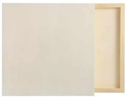 sourcing map 2 Pack Wood Canvas Boards, 12x12 Inch Art Canvases Square Unfinished Wood Panel for Painting, Crafts, DIY Projects, Pouring Art