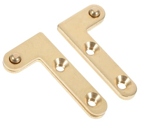 HOMSFOU Cerniere in Rame Nascoste per Porte in Legno 2 Pezzi Design Invisibile Rotazione a 180 Gradi per Ante di Armadi e Mobili