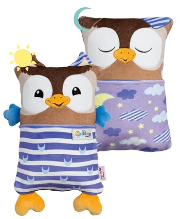 Kuscheltier Eule mit Wendefunktion 30x20cm - braun - Weiches NICI Plüschtier – Für kleine Kuscheltierliebhaber zum Kuscheln & Spielen. Ideal für Zuhause, den Kindergarten oder unterwegs | 62295