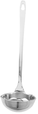 POPETPOP Louche à Soupe Ménagère En Acier Inoxydable Avec Bec Verseur, Manche Long, Utilisable Droitiers Et Gauchers, Ustensile Polyvalent Cuisine Maison Et Restauration,