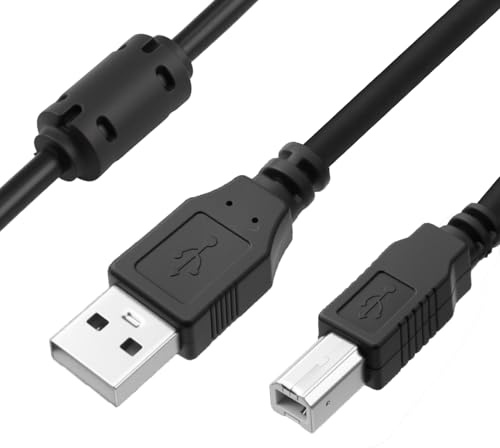 USB A to USB B Printer Cable 5M, USB A to USB B Midi Cable for HP/Epson/Canon/Dell/Xerox/Samsung Printer, Scanner, Digital Piano, Midi Controller/Keyboard