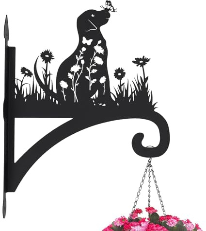 Colgador de plantas de interior | Soporte para cesta con diseño de perro, colgador decorativo montado en la pared para de colibríes, campanillas de viento, suculentas, linternas, patio