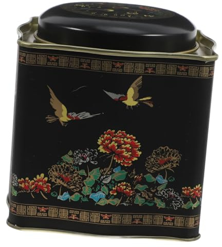 ERINGOGO Lata de Galletas Retro de Hojalata, Caja Metálica para Té y Galletas, Diseño Vintage, Organización Práctica, Resistente Humedad, 4 Piezas