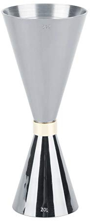 Bar jigger en acier inoxydable Mesurer la professionnelle Barmander outil alimentaire Nombre de plats Noir Revêtement de 30 ml 60 ml pour le bar Hotel Coffee Shop KTV