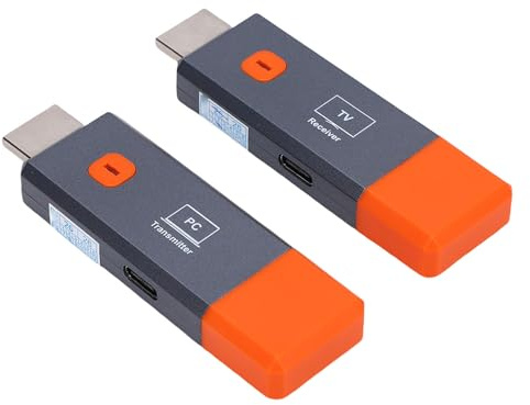 Jectse Émetteur et Récepteur HDMI sans Fil, Décodage 4K, Sortie 1080P, Kit D'extension HDMI 2,4 G 5,8 G, 50 M/165 Pieds Plug & Play pour Projecteur PC, Boîtier TV, Surveillance Vidéo et