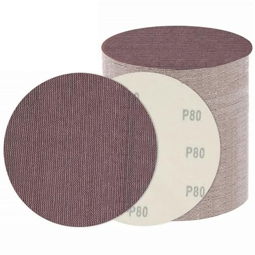 Mesh Sanding Discs 125mm - 30Pcs 5in Hook & Loop Round Sanding Pads 80 100 120 150 320 600 Grit, Dust Free & Anti-Blocking, Wet and Dry Sandpaper for Car Wood Furniture Floor Sanding Orbital Sander