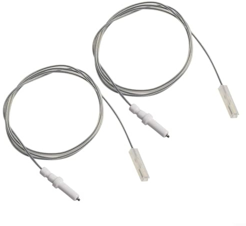 ComfyHarbor 2 electrodos de encendido para cocina de gas, 900 mm de alto voltaje de alambre de repuesto para estufa, núcleo de cerámica, kit de piezas de repuesto fácil de instalar (35 mm)